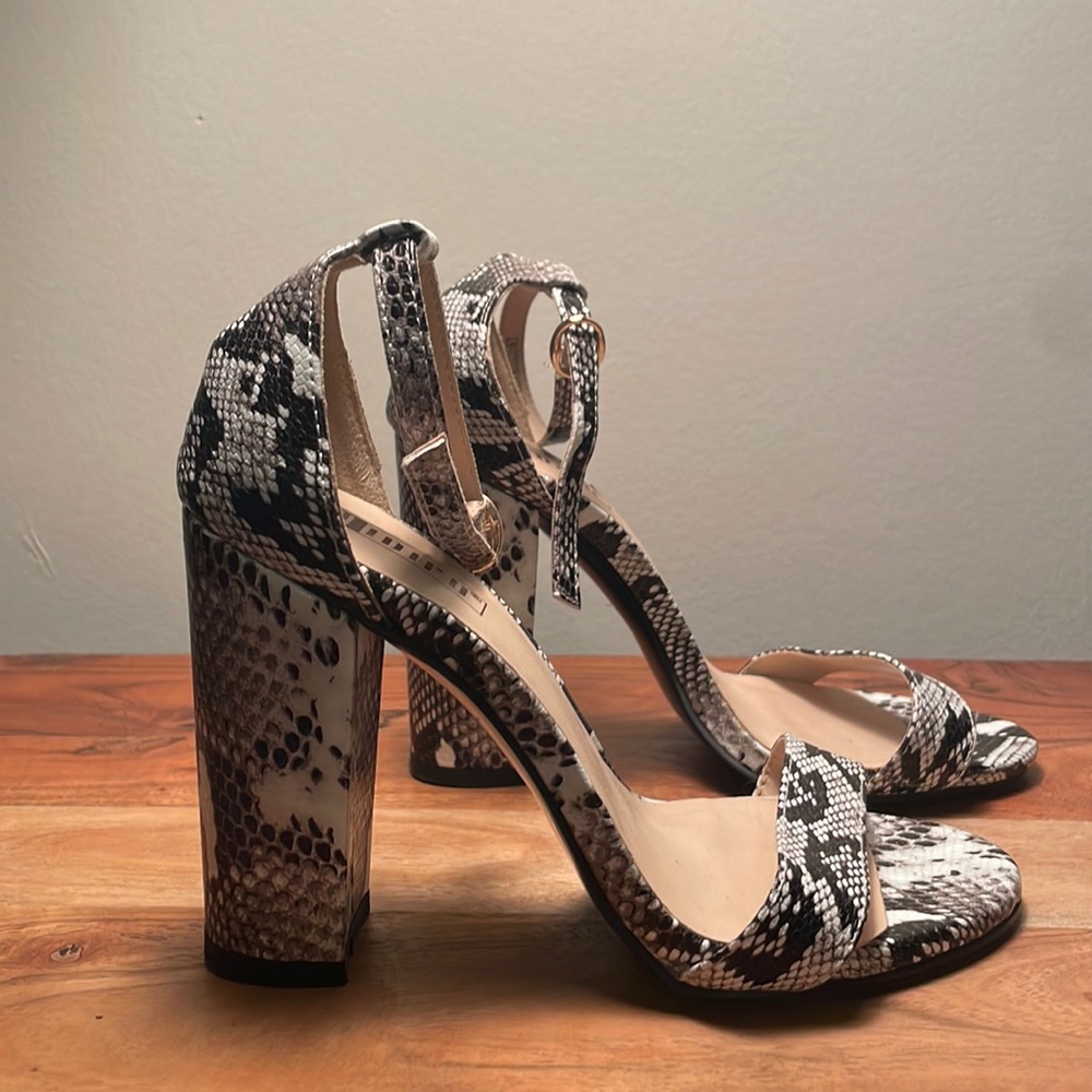 Black & Leopard Heals with strap